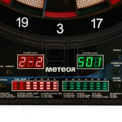 15. Meteor elektronische Dartscheibe 4-LED 24689