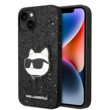 Karl Lagerfeld KLHCP14MG2CPK iPhone 14 Plus 6,7" schwarz/schwarzes Hardcase Glitter Choupette Patch