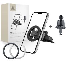 Tech-Protect N56 Magnetische MafSafe Autohalterung für CD-Schlitz, Schwarz