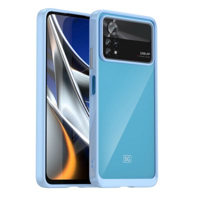 14. Weltraumhülle für Xiaomi Poco X4 Pro 5G Hülle mit flexiblem Rahmen blau