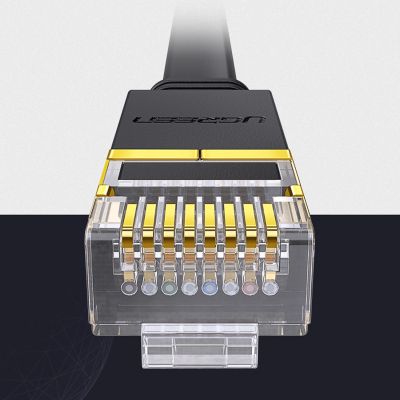 15. Ugreen Ethernet-Patchkabel U/FTP Cat. 7 10 Gbit/s flach 0,5 m schwarz (NW106)