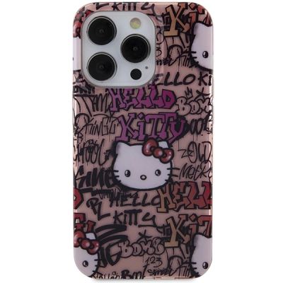 3. Hello Kitty IML Tags Graffiti-Hülle für iPhone 15 Pro Max – Rosa