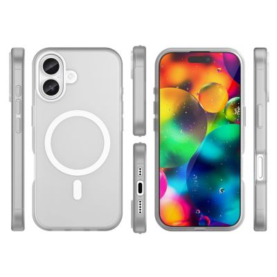 2. Magnetische Schleifhülle für iPhone 17, kompatibel mit MagSafe – Mattweiß