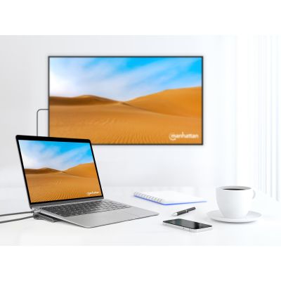 3. MANHATTAN 12-in-1 4K Dockingstation 1xHDMI 2xDP 3xUSB-A