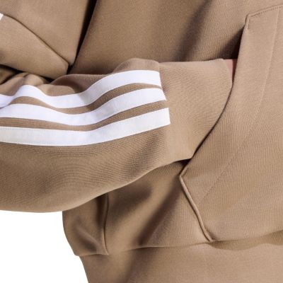 5. Damen-Sweatshirt adidas Essentials 3-Stripes French Terry Quarter-Zip beige KF8315