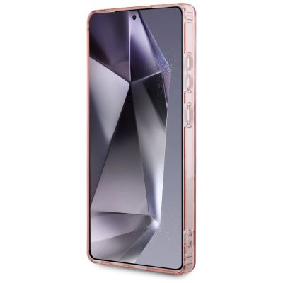 5. Guess Glitter Circle Classic Logo MagSafe Hülle für Samsung Galaxy S25 Ultra rosa