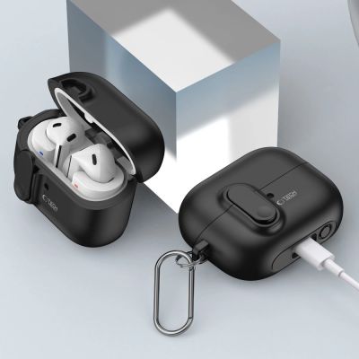 6. Tech-Protect Slim Hook Hülle für Samsung Galaxy Buds 3 / 3 Pro – Schwarz