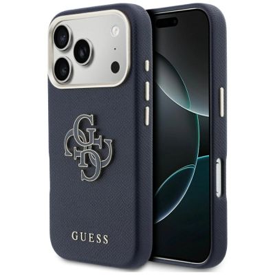 Guess FW Resin Logo Hülle für iPhone 17 Pro - Blau