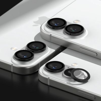 7. Ringke Kamera-Rahmenschutz 2er-Pack für iPhone 16 / 16 Plus - Schwarz