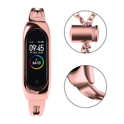7. Metallarmband für Xiaomi Mi Band 3 / 4 / 5 / 6 Armband - Rosa
