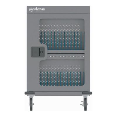 9. Manhattan 102353 Schrank für mobile Geräte, mobiler Geräteverwaltungswagen, Grau