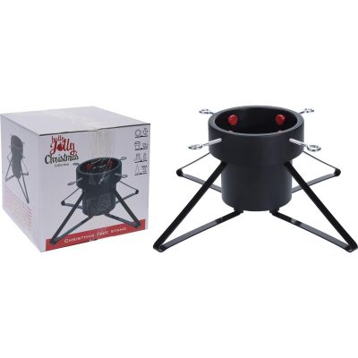 9. WEIHNACHTSBAUMSTÄNDER AUS METALL, 4 BEINE, SCHWARZ