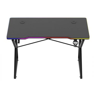 7. Huzaro Hero 1.7 RGB Schwarzer Gaming-Schreibtisch