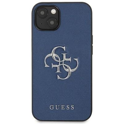 3. Guess GUHCP13SSA4GSBL iPhone 13 mini 5.4" blau/blau Hardcase Saffiano 4G Metal Logo