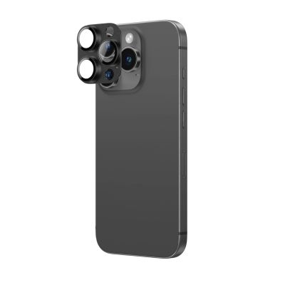 3. AmazingThing Aviation-Grade Alloy Tempered Glass Lens für iPhone 16 Pro / 16 Pro Max Kameraobjektiv - Schwarz