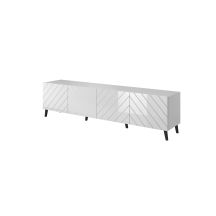 ABETO TV-Schrank 200x42x52 weiß/weiß glänzend