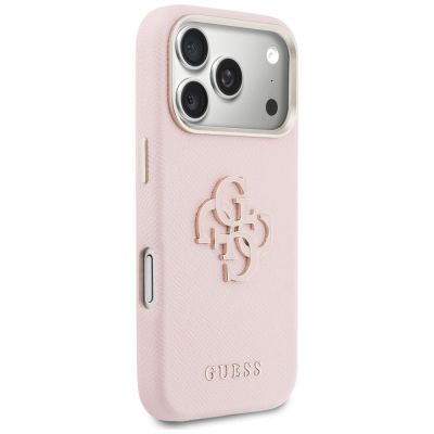 4. Guess FW Resin Logo Hülle für iPhone 17 Pro - Pink