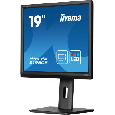 6. iiyama B1980S-B1 Monitor, 19 Zoll, TN-Panel, 1280 x 1024 Pixel, 250 cd/m², HDMI, DisplayPort