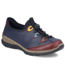 Rieker N3271-35 Damen-Slipper, bequem, marineblau