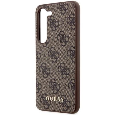 6. Guess GUHCS23SG4GFBR S23 S911 braun/braunes Hartschalenetui 4G Metal Gold Logo