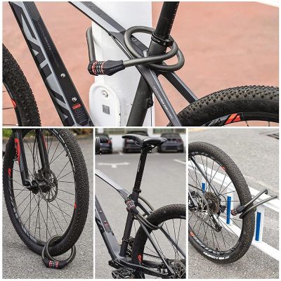 7. Rockbros RKS507-1BK Fahrradschloss mit Zahlenkombination 1,8 m – Schwarz