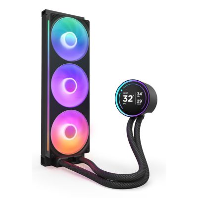 2. NZXT Kraken Elite 360 RGB Prozessor All-in-One Flüssigkeitskühler 12cm Schwarz 1 Stück.