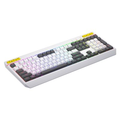4. Hator Icefall weiße Membran-Gaming-Tastatur (schwarze und weiße Tasten)