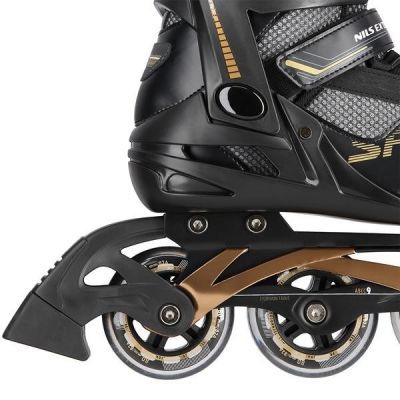 4. NILS EXTREME NA2150 ROLLSCHUHE SCHWARZ UND GOLD GRÖSSE 44