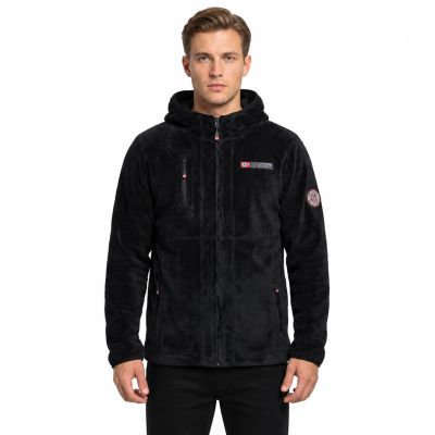 Herren-Fleecepullover Geographical Norway UPLOAD HOOD BLACK DB MEN 224 (WY3383H/GN-BLACK)