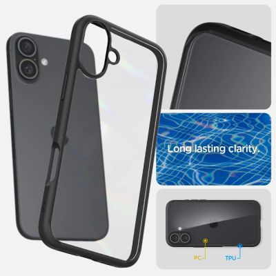 11. Spigen Ultra Hybrid-Hülle für iPhone 16 – mattschwarz