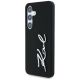 2. Karl Lagerfeld Silikon Metall Signature Logo Samsung Galaxy S25 Hülle schwarz