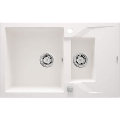 Granitspüle mit 1,5 Becken und Abtropffläche ZQN_A513 5908212043646