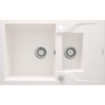 Granitspüle mit 1,5 Becken und Abtropffläche ZQN_A513 5908212043646