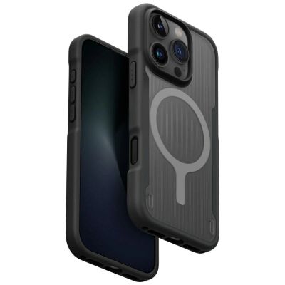 Uniq Combat Active Magclick Ladehülle für iPhone 16 Pro Max - Schwarz
