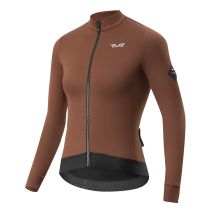 Rockbros YDWT006 TVI Damen-Radtrikot, isoliert, Herbst/Winter, Größe S – Braun