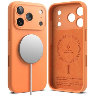 2. Ringke Silikon Magnetische MagSafe Hülle für iPhone 17 Pro Max - Orange
