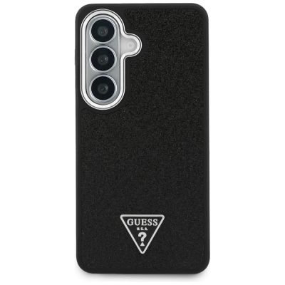 3. Guess Fixed Glitter Triangle MagSafe Hülle für Samsung Galaxy S26 - Schwarz