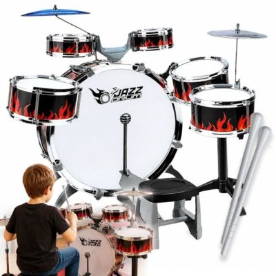 SUPRIMO K-DRUMS 2 großes Schlagzeugset für Kinder mit 6 Trommeln