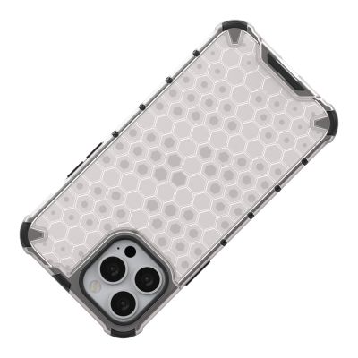 7. Honeycomb Handyhülle Schutzhülle mit TPU Rahmen für iPhone 13 Pro Max blau