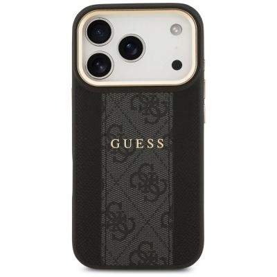 3. Guess 4G Stripe MagSafe Hülle für iPhone 17 Pro - Schwarz