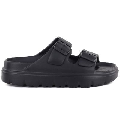 3. Schwarze Damen-Schwimm-Flip-Flops Big Star TT274A051 mit Schnallen