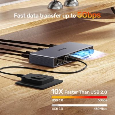 6. Unitek KVM-Switch 8K@60Hz USB 3.0 5Gbps DP