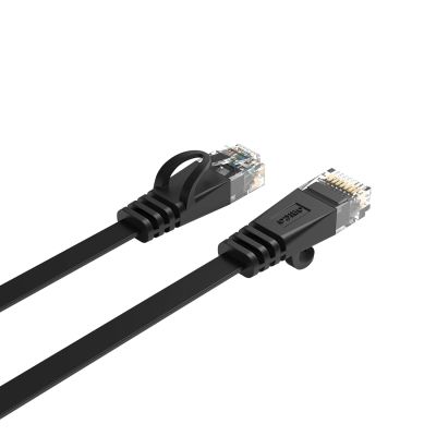 16. Orico PUG-C7B CAT7 10-Gbit/s-RJ45-Ethernet-Netzwerkkabel, flach, LAN-Internetkabel, 20 m – schwarz