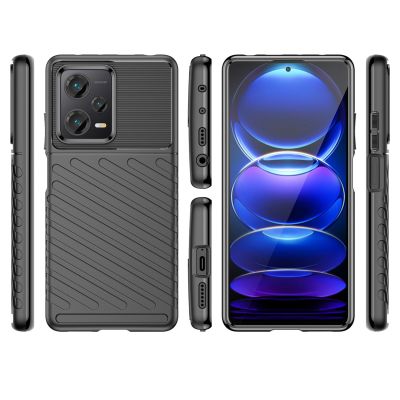 2. Thunder Case Hülle für Xiaomi Redmi Note 12 Pro+ Silikonhülle schwarz