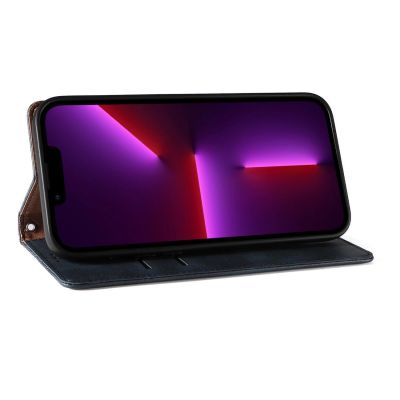 10. Magnetband Hülle Hülle für Samsung Galaxy S23 Ultra Flip Wallet Mini Lanyard Stand Blau