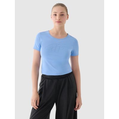 Damen Slim T-Shirt mit Aufdruck 4F 4FWMM00TTSHF1846-32S