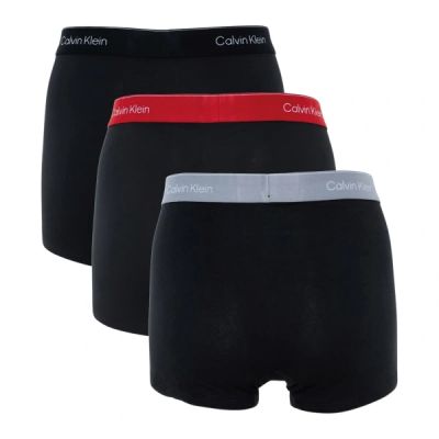 2. Calvin Klein Herren-Boxershorts Relaxed, 3er-Pack, modisch, aus Baumwolle, schwarz und mehrfarbig