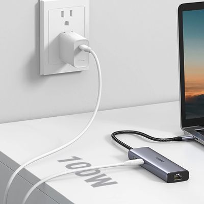 24. Ugreen CM512 90568 USB-C-Adapter – 2x USB-A 3.0 / HDMI / RJ45 / SD- und TF-Kartenleser / USB-C PD 100 W – Grau