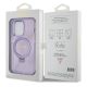 8. Guess Ring Stand Script Glitter MagSafe-Hülle für iPhone 13 Pro Max – Lila