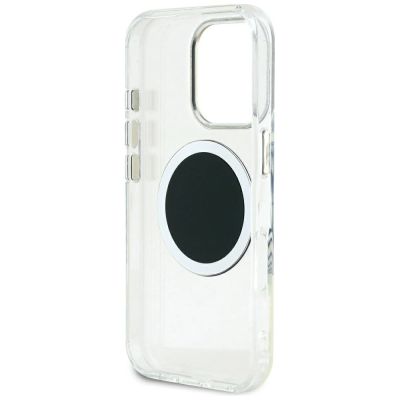 7. Guess IML Metal Colored Circle Classic Logo MagSafe Case für iPhone 16 Pro Max - Schwarz